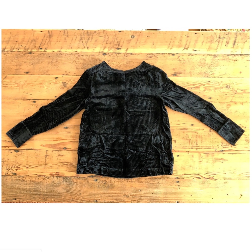 [SOLD] & Other Stories Geometric Velvet Long Sleeve Top